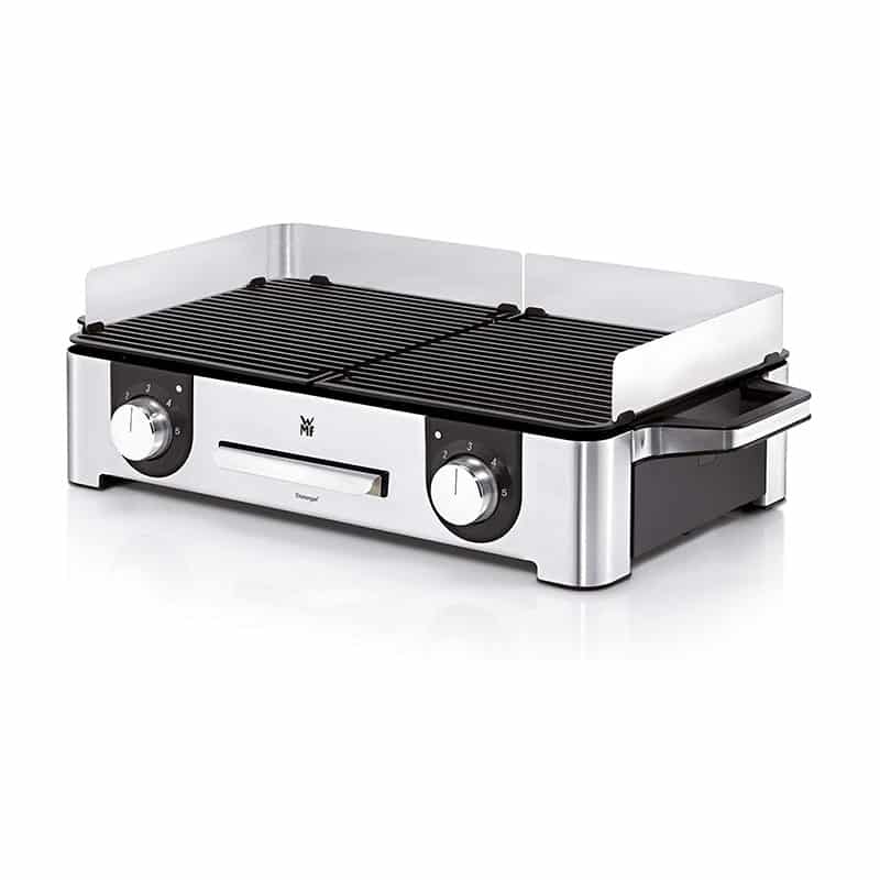 WMF Lono Master-Grill, Elektrogrill, 50 x 28 cm, Tischgrill elektro mit Windschutz und Auffangschale, Outdoorzertifiziert für Barbecue, 2 getrennt regulierbare Grillflächen, 2400 W, edelstahl matt WMF Lono Master-Grill, Elektrogrill, 50 x 28 cm, Tischgrill elektro mit Windschutz und Auffangschale, Outdoorzertifiziert für Barbecue, 2 getrennt regulierbare Grillflächen, 2400 W, edelstahl matt
