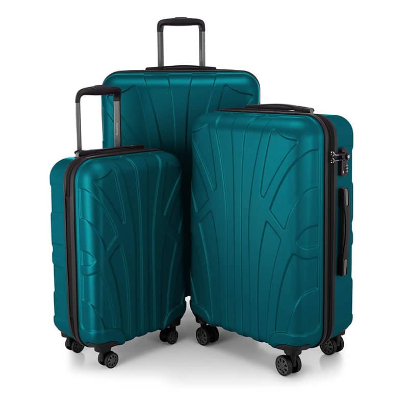Suitline 3er Koffer Set, Handgepäck Hartschalen Koffer, Laptopfach, grosser Hartschalen Koffer, Pilotentrolley Hartschale Suitline 3er Koffer Set, Handgepäck Hartschalen Koffer, Laptopfach, grosser Hartschalen Koffer, Pilotentrolley Hartschale