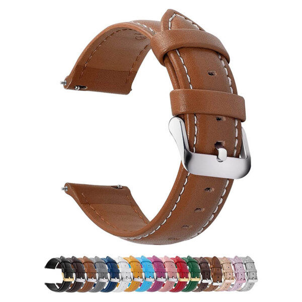 Fullmosa 12 Farben Uhrenarmband, Axus Serie Lederarmband Ersatz-Watch Armband Schliesse für Herren Damen Uhren