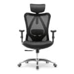 SIHOO Bürostuhl Ergonomischer Schreibtischstuhl, Drehstuhl hat Verstellbarer Lordosenstütze, Kopfstütze und Armlehne, Höhenverstellung und Wippfunktion, Rückenschonend, Bis 150kg/330LB Belastbar
