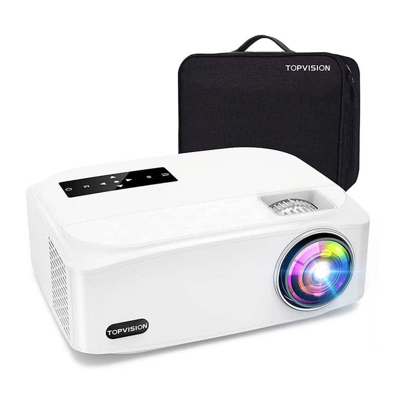 TOPVISION Heimkino Beamer, 9500 Lumen Video Beamer with 150.000 Stunden Verlängert, Native 1080P LCD Beamer Full HD, 4K 350'' Heim/Berufsprojektor für Smartphone/PC/TV-Box/Laptop/PS4/PPT TOPVISION Heimkino Beamer, 9500 Lumen Video Beamer with 150.000 Stunden Verlängert, Native 1080P LCD Beamer Full HD, 4K 350'' Heim/Berufsprojektor für Smartphone/PC/TV-Box/Laptop/PS4/PPT