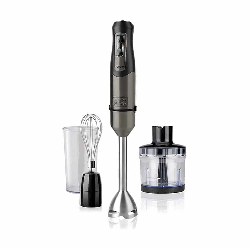 BLACK+DECKER Stabmixer BXHBA1000E - Handmixer - 1000 Watt - 4 Zubehörteile - 20 Modi BLACK+DECKER Stabmixer BXHBA1000E - Handmixer - 1000 Watt - 4 Zubehörteile - 20 Modi