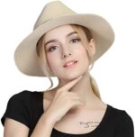 Taylormia Damen Panama Hut Strohhut faltbar Strand Sonnenhüt Sommer Fedora UPF 50 + – Bild 2