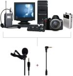 Lavalier Mikrofon für Handy und PC, 2M Mini Omnidirectional Kondensator Lapel Mic mit 2 Transformation, Perfekt für Interview, Videokonferenz, Podcast, Diktat usw. – Bild 5