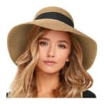 FURTALK Damen Sonnenhüte UPF 50+ Strandmütze Strohhut mit Breiter Krempe