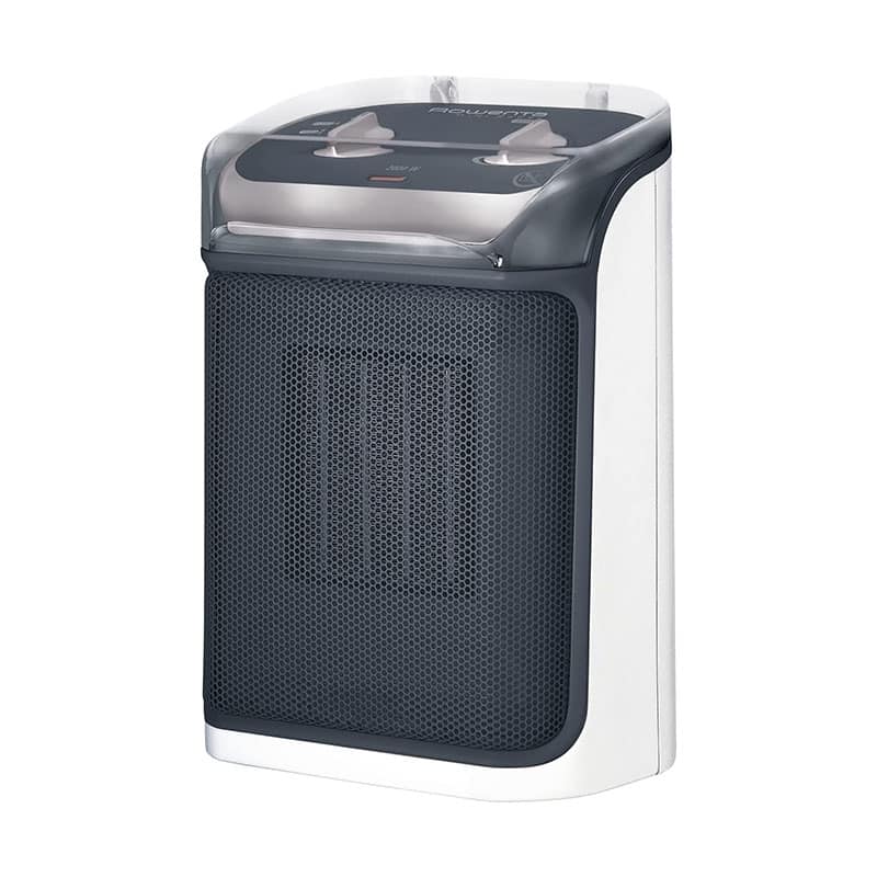 Rowenta SO9281 Mini Excel Aqua Keramik Heizlüfter | ideal für das Badezimmer | Spritzwassergeschützt | leistungsstark | kompakt | sehr leise mit nur 50 dB(A) | Tragegriff |