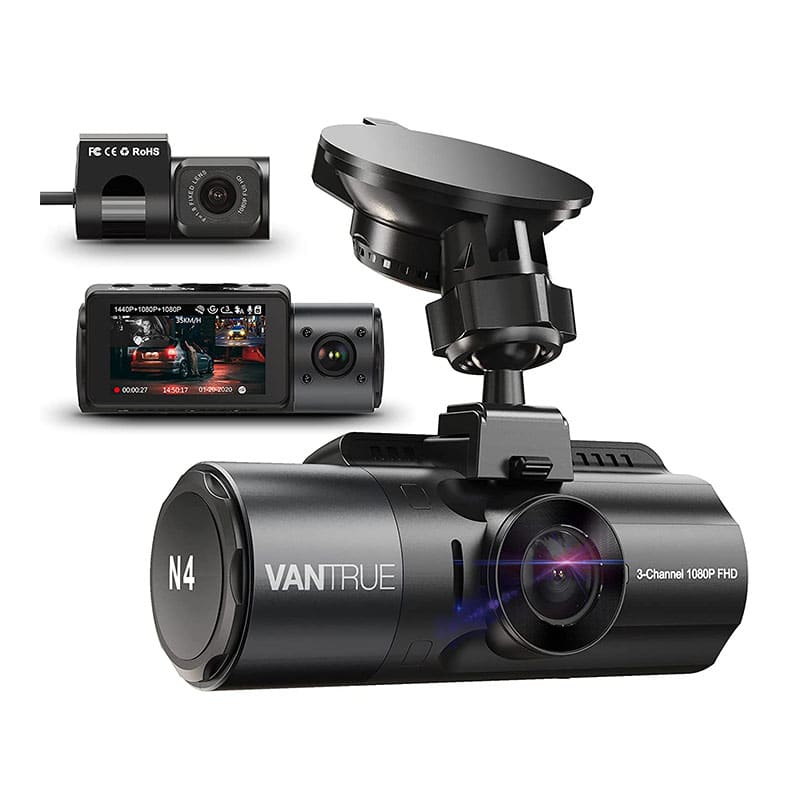VANTRUE N4 3 Lens Dashcam 1440P + Dual 1080P Kamera Auto, 4K 3840x 2160P vorne, Infrarot-Cut Nachtsicht, 24/7 Parkmodus, WDR 2.45 Zoll IPS, Hitzebeständig Superkondensator Dash Cam G Sensor Max 512GB VANTRUE N4 3 Lens Dashcam 1440P + Dual 1080P Kamera Auto, 4K 3840x 2160P vorne, Infrarot-Cut Nachtsicht, 24/7 Parkmodus, WDR 2.45 Zoll IPS, Hitzebeständig Superkondensator Dash Cam G Sensor Max 512GB