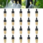 Favengo 20 Stück Sprinkler Düse Messing Nebeldüsen Messing Set Einstellbare Sprühdüsen Misting Sprayer Düsen Nebel Sprinkler für Gras
