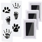 3 pcs Baby Abdruck set Nabance Baby Handabdruck und Fussabdruck Clean Touch Stempelkissen Baby Handprint Babyhaut kommt nicht mit Farbe in Berührung für Baby Shower Familie Geschenk