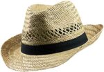 Black Jungle Varadero Unisex Strohhut – Sommerlicher Fedora – Bild 3