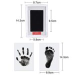 3 pcs Baby Abdruck set Nabance Baby Handabdruck und Fussabdruck Clean Touch Stempelkissen Baby Handprint Babyhaut kommt nicht mit Farbe in Berührung für Baby Shower Familie Geschenk – Bild 6