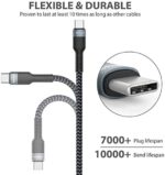 Nimaso USB C auf USB C 3.0 Kabel 2M,USB Typ C 60W 20V/3A Power Delivery Ladekabel USB C Schnellladekabel für iPad Pro 2021,MacBook Pro,Galaxy S20/S10/S21,Huawei P30,Google Pixel 3a/3,Xiaomi 9 – Bild 6