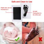 3 pcs Baby Abdruck set Nabance Baby Handabdruck und Fussabdruck Clean Touch Stempelkissen Baby Handprint Babyhaut kommt nicht mit Farbe in Berührung für Baby Shower Familie Geschenk – Bild 3