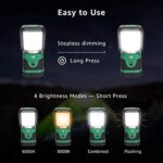LE LED Campinglampe Tragbar, Superhell wiederaufladbare Suchscheinwerfer mit Bügel und Haken, 4 Helligkeiten Dimmbar, Notfallleuchte für Stromausfällen, Wandern, Notfall, Ausfälle – Bild 3