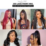 Full 360 Lace Front Human Hair Wigs Straight Echthaar Perücke Damen Glueless – Bild 6