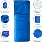 Premium-Deckenschlafsack, leicht Schlafsack mit Reissverschluss Indoor und Outdoor Camping Schlafsack für Erwachsene und Kinder Leichter Sommer – Bild 2