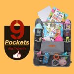 SURDOCA Autositz-Organizer – 4th Generation verbesserter Auto-Organizer Rücksitz für bis zu 10,5 iPad, 9 Taschen, Kinderspielzeug-Aufbewahrung, wasserdichter Rücksitzschutz für Kinder – Bild 3