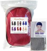 EmaxDesign 70cm qualitativ hochwertige Cosplay Perücke Für Frauen. Lang Voll, Lockig Wllig Heiz resistent. Fashion Glamourös Haarteil mit kostenlosen Perücke Kappe & Perücke Kamm – Bild 4
