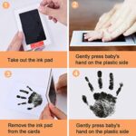 3 pcs Baby Abdruck set Nabance Baby Handabdruck und Fussabdruck Clean Touch Stempelkissen Baby Handprint Babyhaut kommt nicht mit Farbe in Berührung für Baby Shower Familie Geschenk – Bild 4