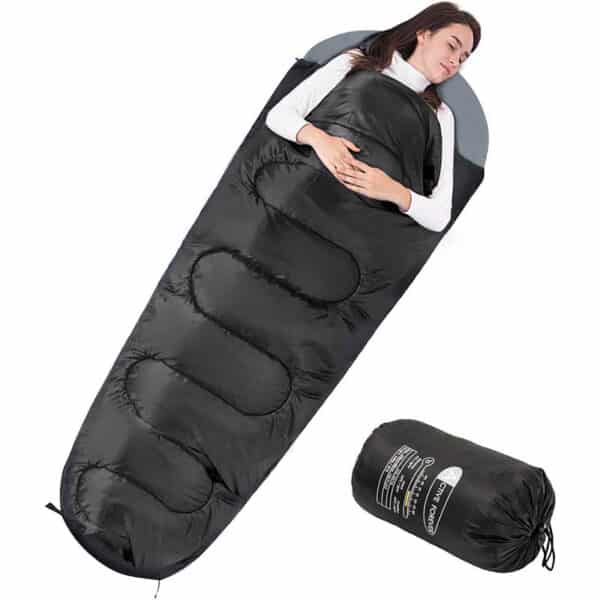 Active Forever Premium Mumienschlafsack Leicht - Schlafsack Für Camping Wandern,Tourismus Und Outdoor Aktivitäten Im