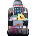 SURDOCA Autositz-Organizer – 4th Generation verbesserter Auto-Organizer Rücksitz für bis zu 10,5 iPad, 9 Taschen, Kinderspielzeug-Aufbewahrung, wasserdichter Rücksitzschutz für Kinder