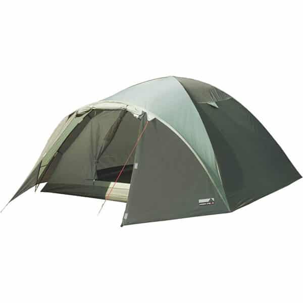 High Peak Kuppelzelt Nevada 4, Campingzelt mit Vorbau, Iglu-Zelt für 4 Personen, doppelwandig, 2.000 mm wasserdicht, Ventilationssystem, Wetterschutz-Eingang, Moskitoschutz