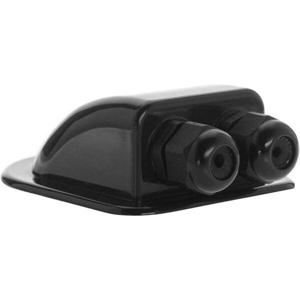 Offgridtec© Dachdurchführung 1/2-Fach Schwarz für Kabelaussendurchmesser 3-12mm für Wohnmobil Caravan Boot Solar Kabeldurchführung ABS