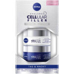 NIVEA Hyaluron Cellular Filler Anti-Age Tag &Nacht Set (2 x 50 ml), Set mit Tagespflege & Nachtpflege, Gesichtspflege mit Hyaluron, Kollagen Booster & Magnolia Extrakt