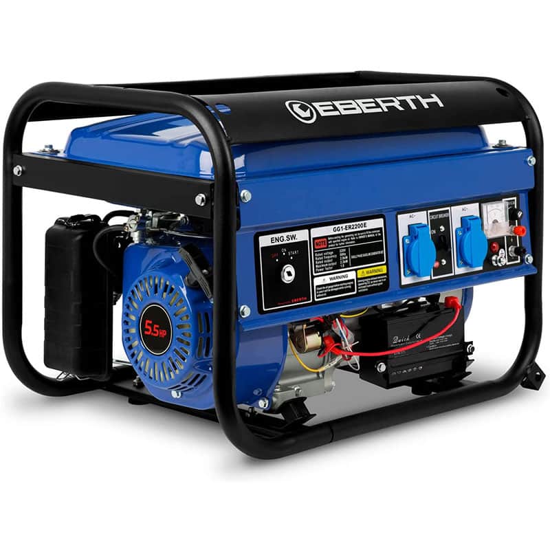 EBERTH 2200 Watt Notstromaggregat Stromerzeuger Stromaggregat mit Fahrwerk, E-Start EBERTH 2200 Watt Notstromaggregat Stromerzeuger Stromaggregat mit Fahrwerk, E-Start