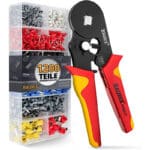 BAURIX® Crimpzange mit Aderendhülsen Set I Aderendhülsenzange selbsteinstellend [Für 0,25-10mm²] I Krimpzange, Crimpzangen, Crimp Zange, Presszange