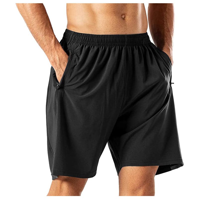 Herren Sport Shorts Schnell Trocknend Kurze Hose mit Reissverschlusstasch Herren Sport Shorts Schnell Trocknend Kurze Hose mit Reissverschlusstasch