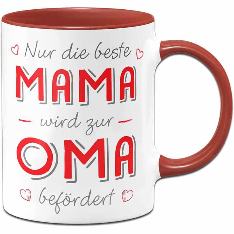 Tassenbrennerei Tasse mit Spruch Mama Wird zur Oma befördert - Du wirst Oma Loading Geschenk Tassenbrennerei Tasse mit Spruch Mama Wird zur Oma befördert - Du wirst Oma Loading Geschenk