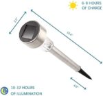GIGALUMI LED Solarleuchten für Garten 12 Stück aus Edelstahl wasserdichte Solarlampe ideal für aussen, Terrasse, Rasen, Garten, Hinterhöfe und Wege – Bild 3