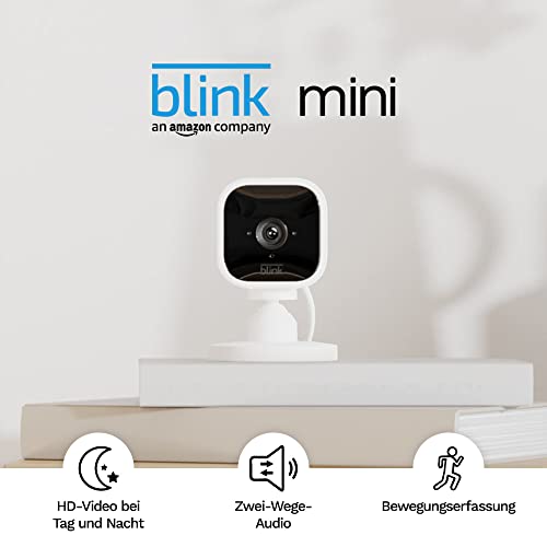 Blink Mini, Kompakte, smarte Plug in Sicherheitskamera für innen, 1080p-HD-Video, Nachtsicht, Zwei Wege Audio, Bewegungserfassung; einfache Einrichtung, funktioniert mit Alexa Blink Mini, Kompakte, smarte Plug in Sicherheitskamera für innen, 1080p-HD-Video, Nachtsicht, Zwei Wege Audio, Bewegungserfassung; einfache Einrichtung, funktioniert mit Alexa