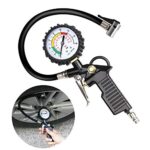 URAQT Luftdruckprüfer, Reifenfüller Reifendruckprüfer, 220 PSI-Reifenfüll-Messgerät Reifendruckmesser Multifunktion Luftdruckprüfer mit Ventil Kern Werkzeug, Kompressor Zubehör – Bild 3