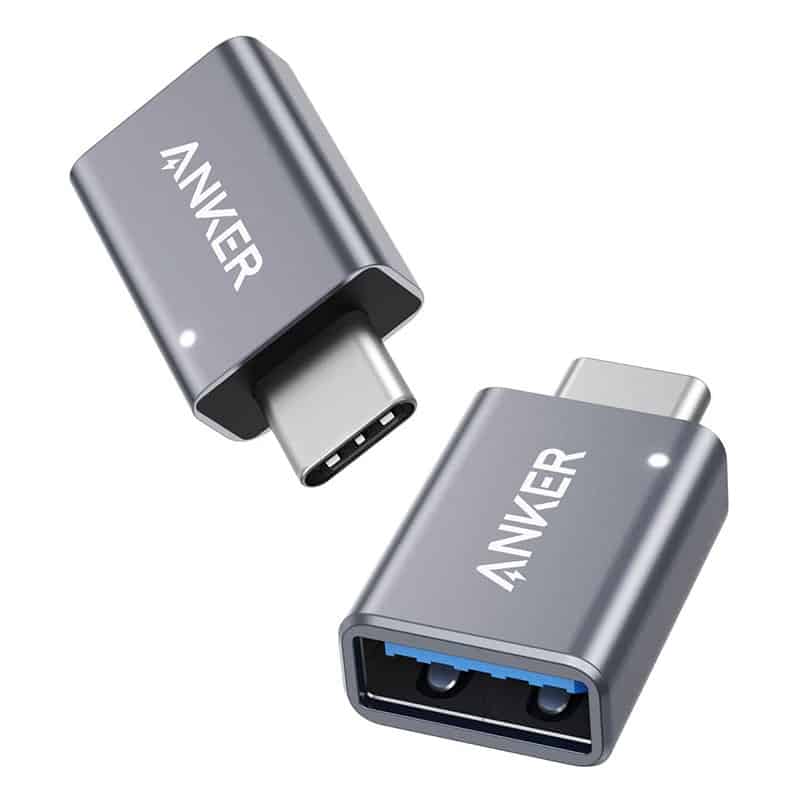 Anker USB-C auf USB Adapter, High-Speed Datentransfer, USB-C auf USB 3.0 Female Adapter, kompatibel mit MacBook Pro 2020, iPad Pro 2020, Samsung Notebook 9, Dell XPS und mehr (Doppelpack) Anker USB-C auf USB Adapter, High-Speed Datentransfer, USB-C auf USB 3.0 Female Adapter, kompatibel mit MacBook Pro 2020, iPad Pro 2020, Samsung Notebook 9, Dell XPS und mehr (Doppelpack)