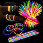 aiMaKE Knicklicht Leuchtstab Kind Party Pack, 224 Stück, Neon Leuchtstäbe Party Pack, Neon Glow Leuchtstäben für Party Deko Party Zubehör Kindergeburtstag Mitgebsel Halloween Dekorationen