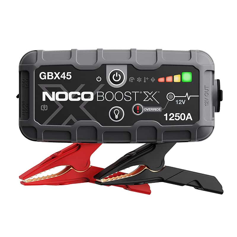 NOCO Boost X GBX45 1250A 12V UltraSafe Starthilfe Powerbank, Auto Batterie Booster, Tragbare USB Ladegerät, Starthilfekabel und Überbrückungskabel für bis zu 6,5-L Benzin und 4,0-L Dieselmotoren NOCO Boost X GBX45 1250A 12V UltraSafe Starthilfe Powerbank, Auto Batterie Booster, Tragbare USB Ladegerät, Starthilfekabel und Überbrückungskabel für bis zu 6,5-L Benzin und 4,0-L Dieselmotoren