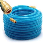 Deuba Druckluftschlauch PVC Schnellkupplung 15 bar 1/4' Anschluss Ø Innen 6mm Aussen 13mm Gewebeschlauch Kompressor