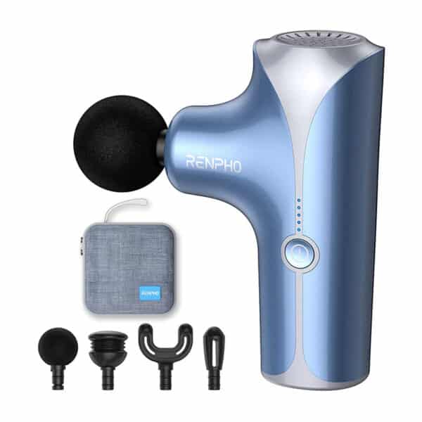 Massagepistole, RENPHO Mini Massagepistole Massage Gun, Tragbare Muskelmassagepistole Massagegerät bis 3200 U/min mit Ladeanschluss Typ C, zur Linderung von Muskelschmerzen