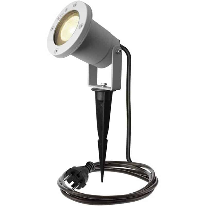 l1 SLV LED Strahler NAUTILUS | Aussenlampe für die Beleuchtung von Garten, Terrasse, Pflanzen, Wegen, Teich | Aussen-Leuchte, Aussen-Strahler | IP65 , GU10, 1,5 m Kabel mit Stecker , Aluminium – Bild 1