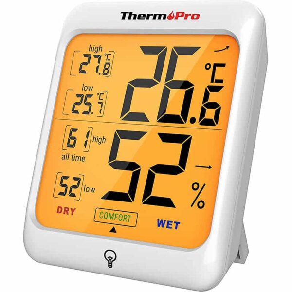 ThermoPro TP53 digitales Thermo-Hygrometer Thermometer Hygrometer Raumluftüberwachtung Temperatur und Luftfeuchtigkeitmessgerät mit Hintergrundbeleuchtung