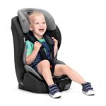 Kinderkraft Kinderautositz SAFETY FIX, Autokindersitz, Autositz, Kindersitz mit Isofix und Top Tether, Gruppe 1/2/3 9-36kg, 5 Punkt Sicherheitsgurt, Einstellbare Kopfstütze – Bild 4