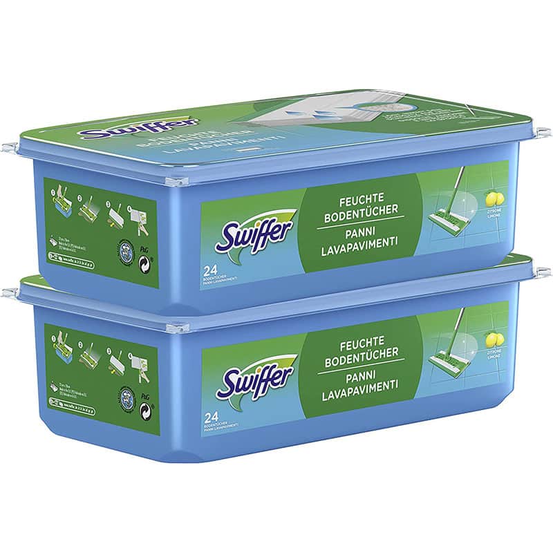 Swiffer Bodenwischer Feuchte Bodentücher (48 Tücher) Wischer ideal gegen Staub, Tierhaare & Allergene (2 x 24) und Trockene Bodentücher für Holz & Parkett, Wischer ideal gegen Staub, Tierhaare & Allergene, 18 Tücher Swiffer Bodenwischer Feuchte Bodentücher (48 Tücher) Wischer ideal gegen Staub, Tierhaare & Allergene (2 x 24) und Trockene Bodentücher für Holz & Parkett, Wischer ideal gegen Staub, Tierhaare & Allergene, 18 Tücher