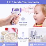 IDOIT Fieberthermometer kontaktlos infrarot Thermometer für Baby Erwachsene,Stirn Körper Objekt digital Stirnthermometer Fieber Thermometer innen aussen mit genauen Messungen,Fieberalarm,Speicherabruf – Bild 5