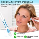 Ohrenschmalz Entferner, Ohrenreiniger Q-grips, Ear Cleaning Ohr Schmalz Reiniger kit Sicheres und Weiches 360 Grad Spirale Silikon Ohrreiniger mit 16 Ersatzköpfen Für Kinder und Erwachsene – Bild 3