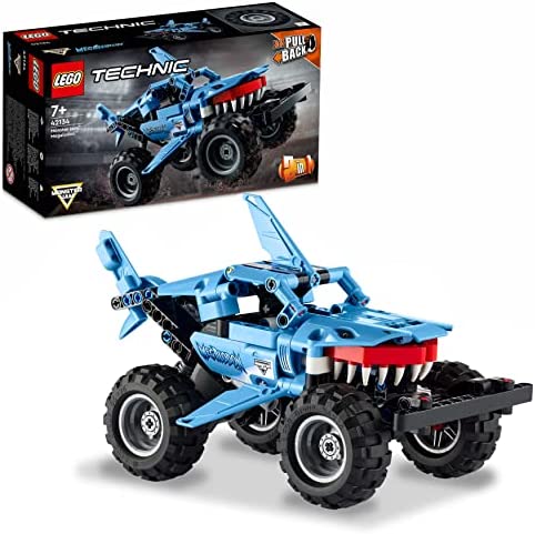 LEGO 42134 Technic Monster Jam Megalodon, Spielzeugauto für Jungen und Mädchen ab 7 Jahren, Hai-Monster Truck zum Zurückziehen, Kinderspielzeug LEGO 42134 Technic Monster Jam Megalodon, Spielzeugauto für Jungen und Mädchen ab 7 Jahren, Hai-Monster Truck zum Zurückziehen, Kinderspielzeug
