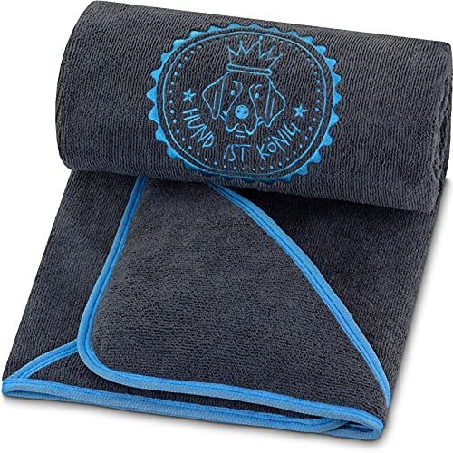 HUND IST KÖNIG® Hundehandtuch extra saugfähig - Hunde Handtuch saugstark aus Mikrofaser mit 4 Eingriffen - Weiches XL Microfaser Handtuch für Hunde - Premium Hunde Trockentuch, schnell trocknend HUND IST KÖNIG® Hundehandtuch extra saugfähig - Hunde Handtuch saugstark aus Mikrofaser mit 4 Eingriffen - Weiches XL Microfaser Handtuch für Hunde - Premium Hunde Trockentuch, schnell trocknend
