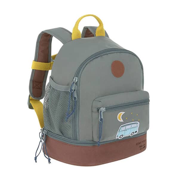 LÄSSIG Kinderrucksack mit Brustgurt Kindergartentasche Kindergartenrucksack 27 cm, 4,5 Liter oben, 1,5 Liter unten, 3 Jahre/Mini Backpack Adventure