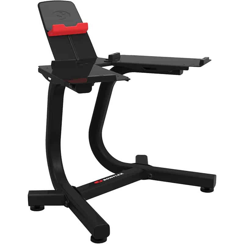 Bowflex mit Media Rack Hantelständer Bowflex mit Media Rack Hantelständer